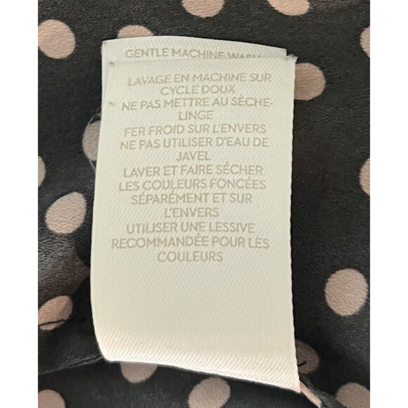 Boden Womens 3/4 Sleeve Gray w/Pink Polka Dot Blouse Sz 16 Casual Retro Workwear - Picture 8 of 8